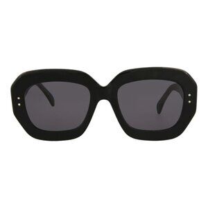 Alaia Womens Square/Rectangle Black Black Grey Fashion Designer Eyewear